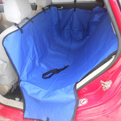 Back row blue mat installed in the cargo area of an SUV