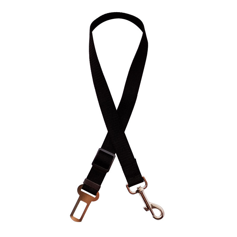 Black restraint with rose-gold swivel buckle, detail