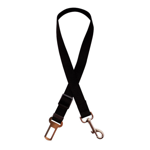 Black restraint with rose-gold swivel buckle, detail